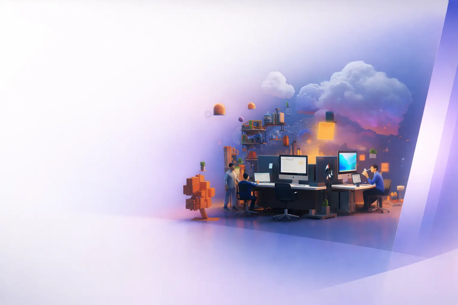 Web development hero background